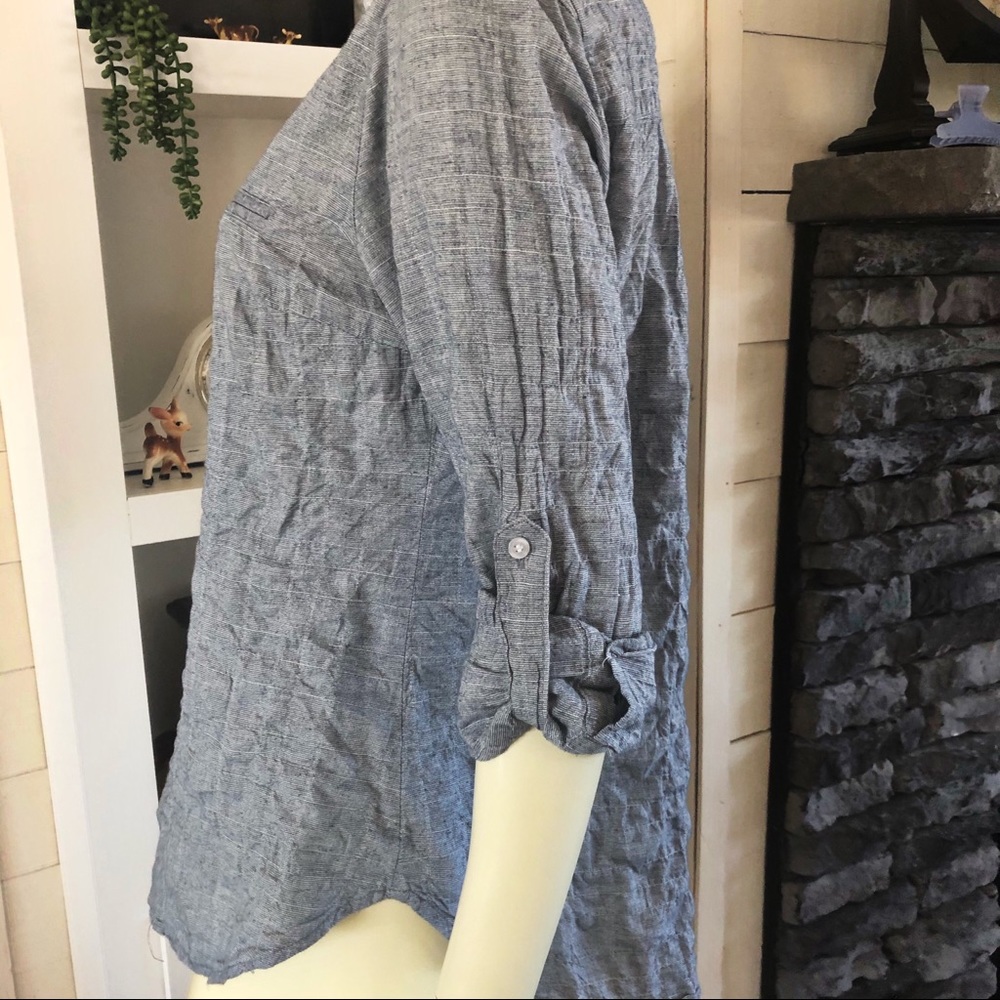 Soft Surroundings Crinkled Button Front Shirt - image 8